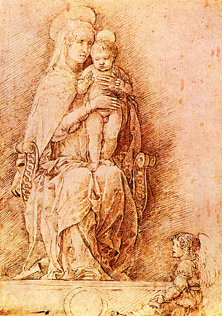 麦当娜和孩子 Madonna and child (c.1490)，安德烈亚·曼特尼亚
