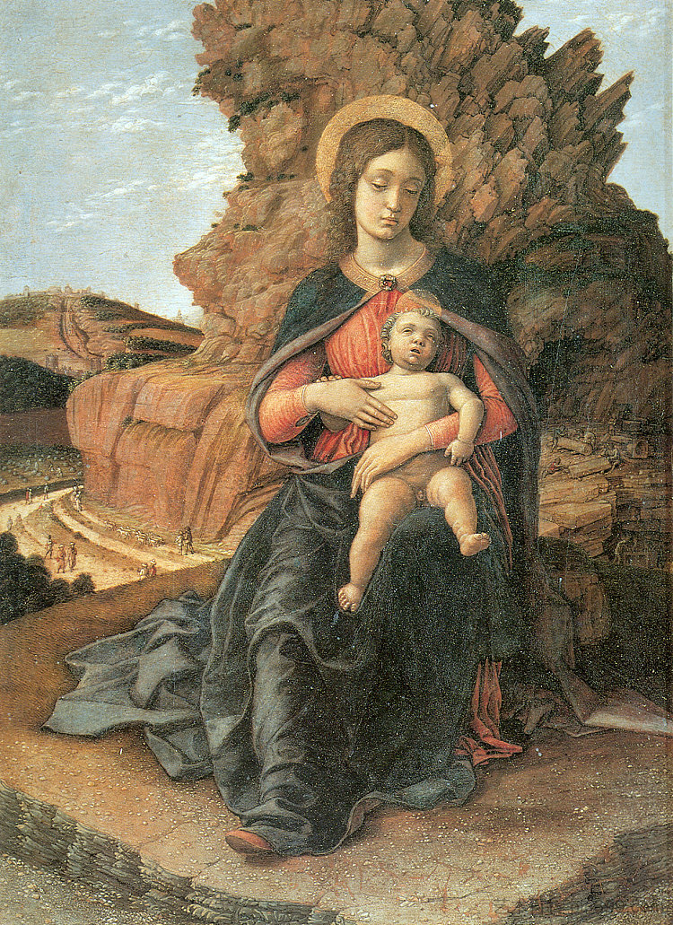 洞穴圣母 Madonna of the Cave (c.1489)，安德烈亚·曼特尼亚