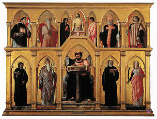 圣路加的息肉 Polyptych of St. Luke (1453 – 1455)，安德烈亚·曼特尼亚