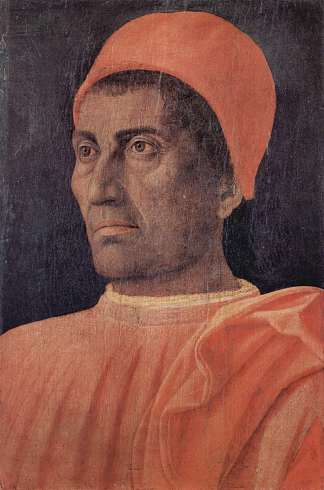 红衣主教卡洛·德·美第奇的肖像 Portrait of Cardinal Carlo de’ Medici (1466)，安德烈亚·曼特尼亚