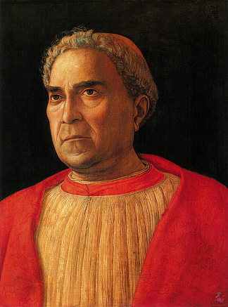 红衣主教洛多维科·梅扎罗塔的肖像 Portrait of Cardinal Lodovico Mezzarota (1459)，安德烈亚·曼特尼亚