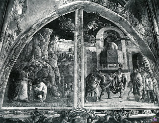 圣詹姆斯和约翰的呼召;圣雅各的讲道（圣雅各生平的场景） The Calling of Sts James and John; The Preaching of St James (Scenes from the Life of St. James) (1448 – 1457)，安德烈亚·曼特尼亚