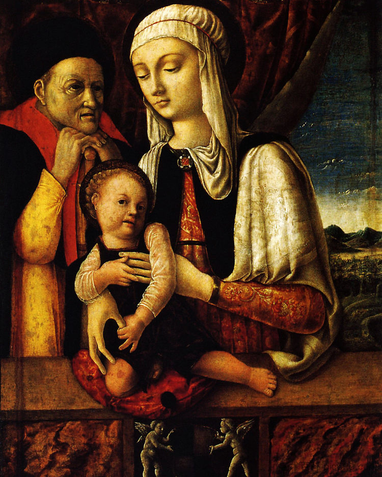 神圣家族 The Holy Family (1455)，安德烈亚·曼特尼亚