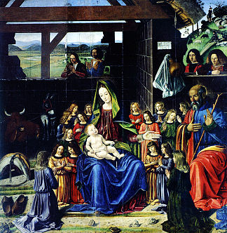 耶稣诞生 The Nativity (1490)，安德烈亚·曼特尼亚