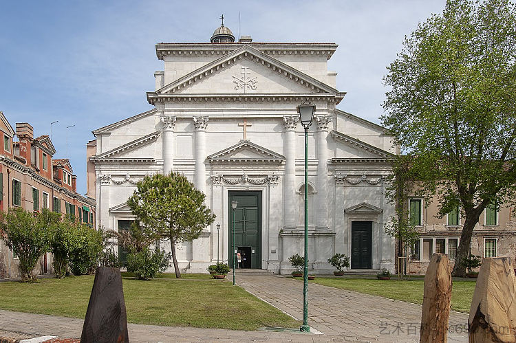 威尼斯圣彼得大教堂（总体设计） Basilica di San Pietro di Castello, Venice (general design) (c.1558)，安德里亚·帕拉迪奥