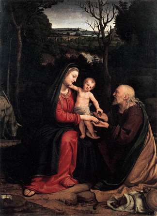 飞往埃及的航班期间休息 Rest during the Flight to Egypt (1515)，安德烈·索拉里奥