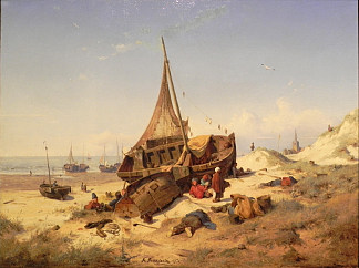 低潮 Low tide (1837)，安德烈亚斯·阿亨巴赫
