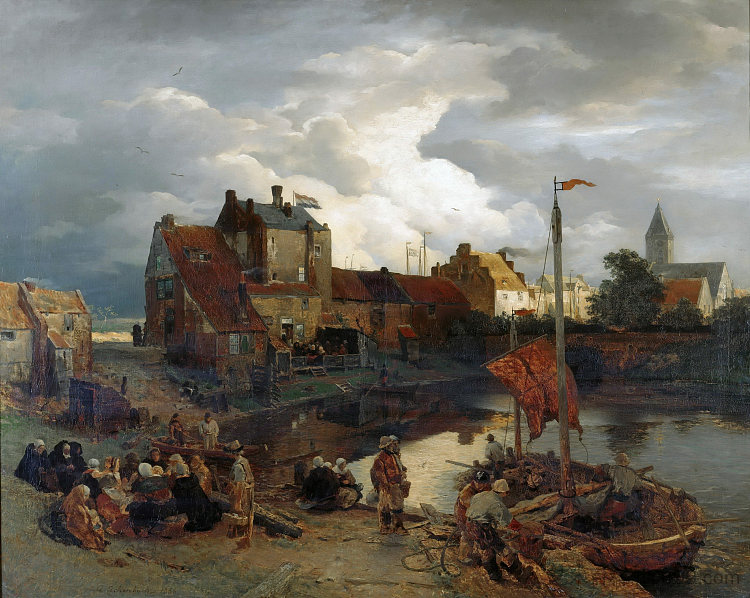在奥斯坦德港 In the Port of Ostend (1866),安德烈亚斯·阿亨巴赫