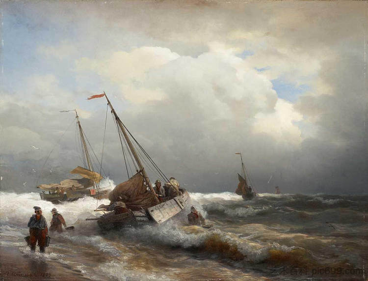 海景 Seascape (1863),安德烈亚斯·阿亨巴赫