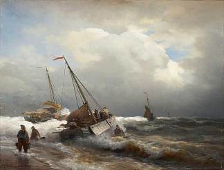 海景 Seascape (1863)，安德烈亚斯·阿亨巴赫
