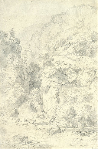 山地景观 Mountainous Landscape (1901)，安德烈亚斯·阿亨巴赫