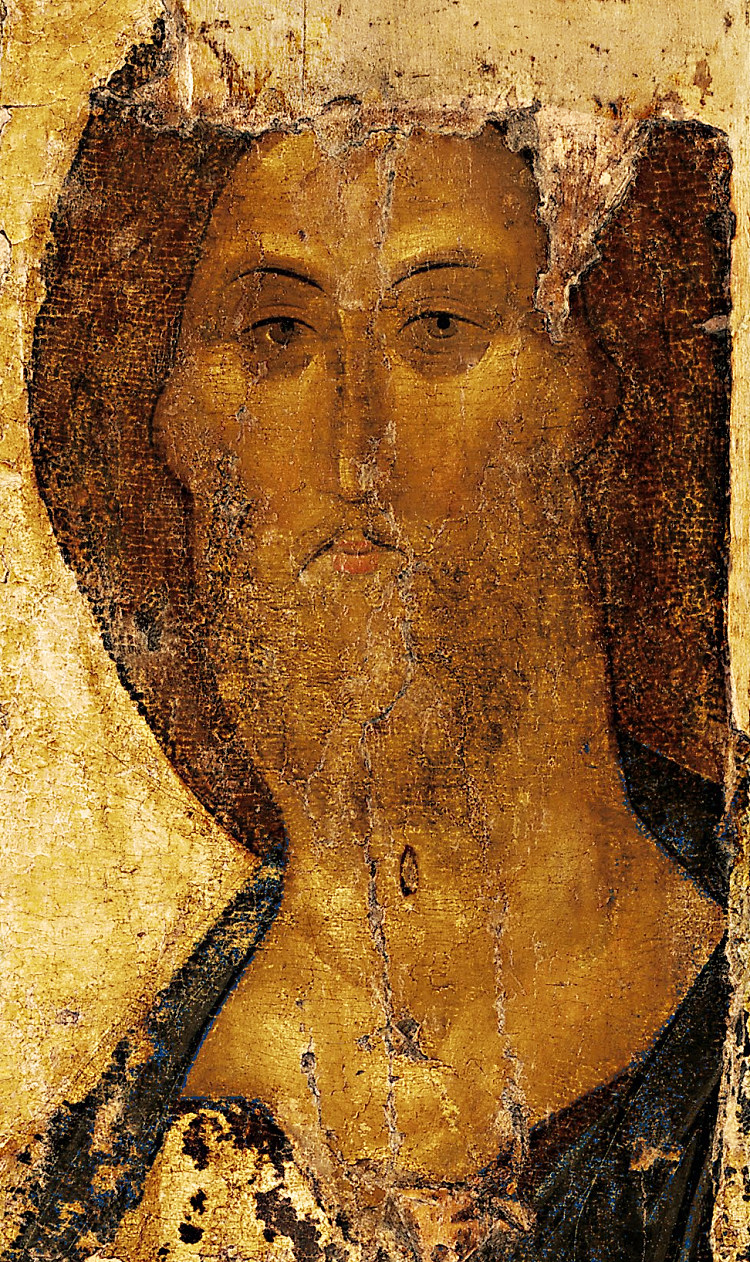 基督是救主 Christ as Saviour (c.1410; Zvenigorod,Russian Federation  )，安德烈·鲁布列夫