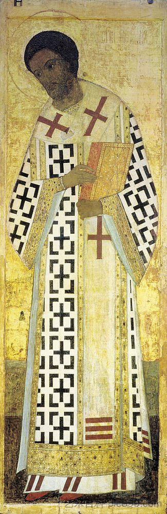 圣约翰金口 St. John Chrysostom (1408; Vladimiro-aleksandrovskoye / Alexandrovka / Aleksandrovskoe,Russian Federation  )，安德烈·鲁布列夫