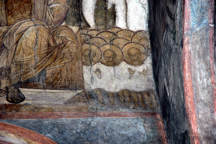 最后的审判：义人的灵魂 The Last Judgement: The souls of righteous (1408; Vladimiro-aleksandrovskoye / Alexandrovka / Aleksandrovskoe,Russian Federation  )，安德烈·鲁布列夫