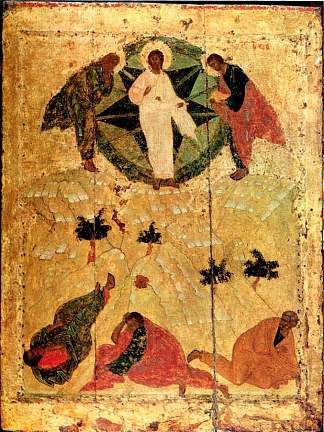 耶稣的变形 Transfiguration of Jesus (1405; Moscow,Russian Federation                     )，安德烈·鲁布列夫