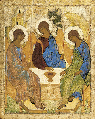 三位一体 Trinity (c.1410 – c.1420; Moscow,Russian Federation                     )，安德烈·鲁布列夫