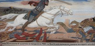1469年在伏尔加河与鞑靼人的战斗中的乌赫托姆斯基王子 Prince Ukhtomsky in the Battle with Tartars at Volga in 1469 (1904)，安德烈·里亚布什金
