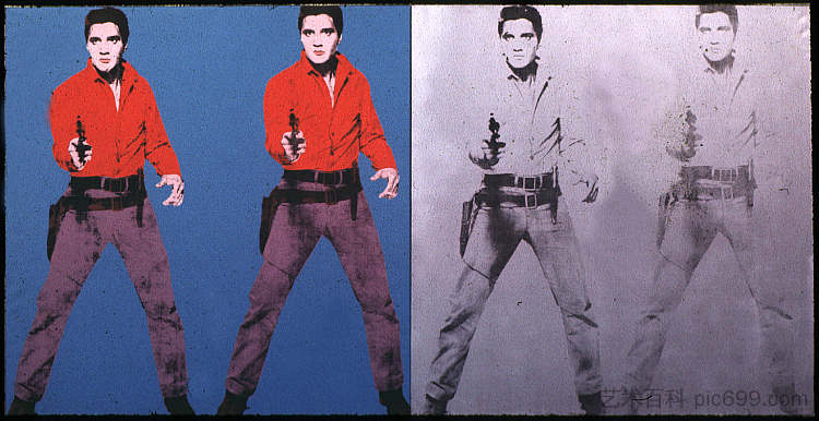 猫王一世和二世 Elvis I & II (1963)，安迪·沃霍尔