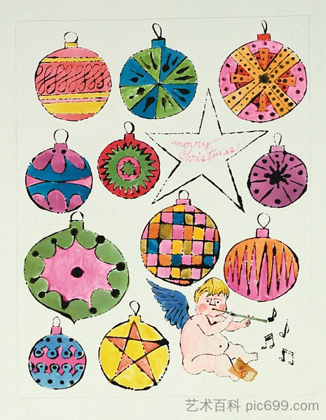 童话和圣诞饰品 Fairy and Christmas Ornaments (c.1953 - c.1955)，安迪·沃霍尔