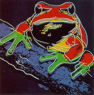 松树荒蛙II.294（来自濒危物种组） Pine Barren Tree Frog II.294 (From Endangered Species Suite) (1983)，安迪·沃霍尔