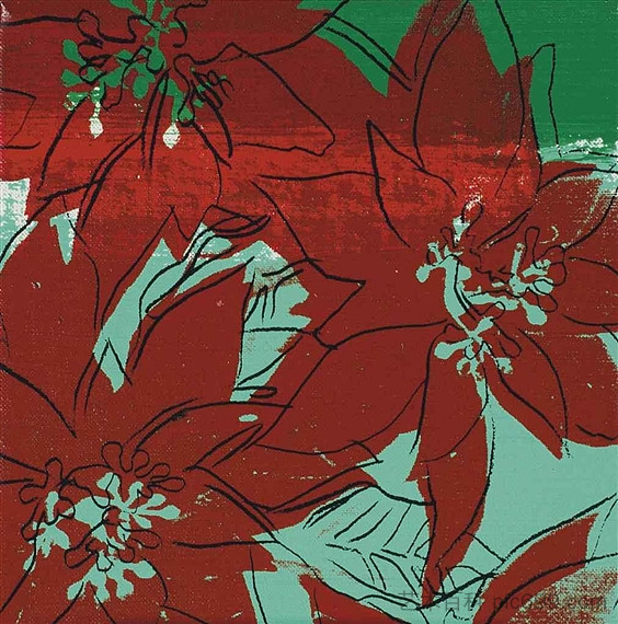 一品红 Poinsettias (1982)，安迪·沃霍尔