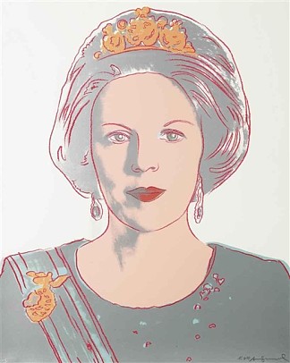 荷兰女王贝娅特丽克丝，来自在位女王 Queen Beatrix of the Netherlands, from Reigning Queens (1985)，安迪·沃霍尔