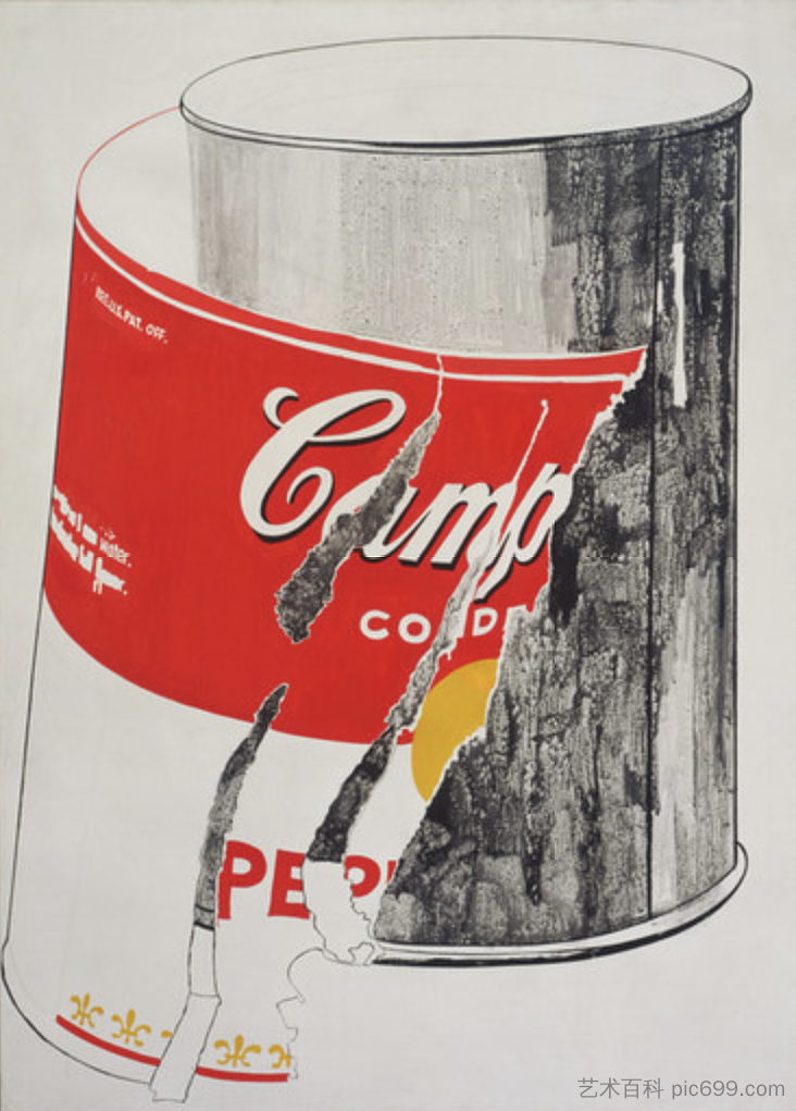 大撕坎贝尔汤罐（胡椒锅） Big Torn Campbell's Soup Can (Pepper Pot) (1962; United States  )，安迪·沃霍尔