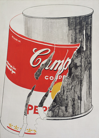 大撕坎贝尔汤罐（胡椒锅） Big Torn Campbell’s Soup Can (Pepper Pot) (1962; United States                     )，安迪·沃霍尔