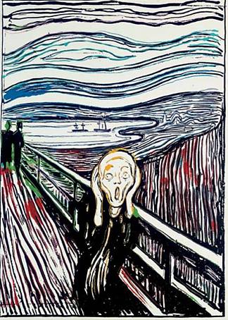 呐喊（蒙克之后） The Scream (after Munch) (1984)，安迪·沃霍尔