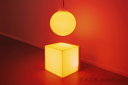 塑料球体 立方体 三角形 红色 Plastic Sphere Cube Triangle Red (2010)，安吉拉·布洛克