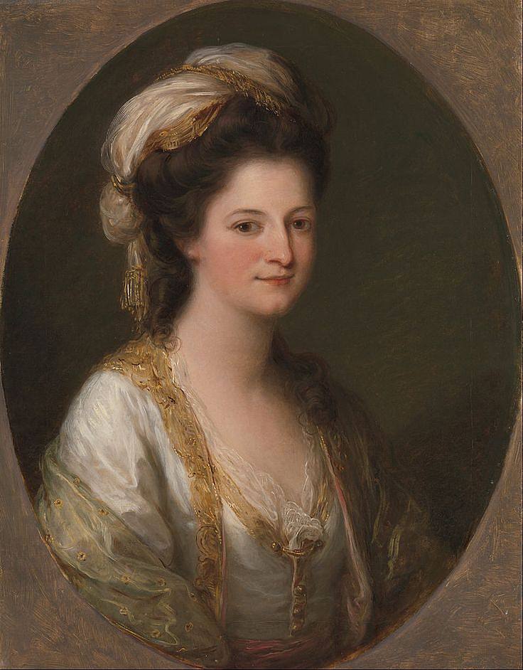 一个女人的肖像，传统上被认为是赫维夫人 Portrait of a woman, traditionally identified as Lady Hervey，安吉莉卡·考夫曼