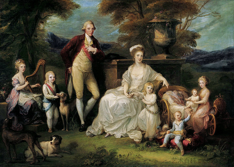 那不勒斯的斐迪南四世和他的家人 Ferdinand IV of Naples and his family (1783)，安吉莉卡·考夫曼