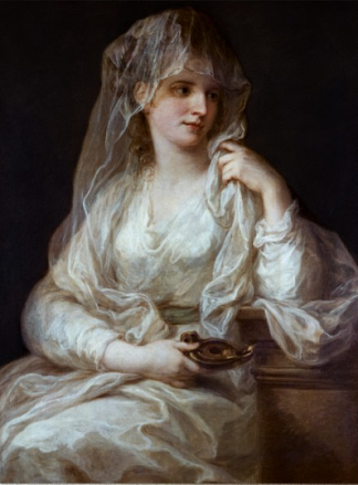 一个女人作为维斯塔处女的肖像 Portrait of a Woman as a Vestal Virgin (c.1787)，安吉莉卡·考夫曼
