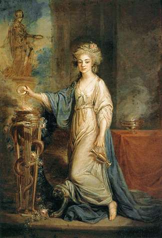 一个女人作为维斯塔处女的肖像 Portrait of a Woman as a Vestal Virgin (c.1775)，安吉莉卡·考夫曼
