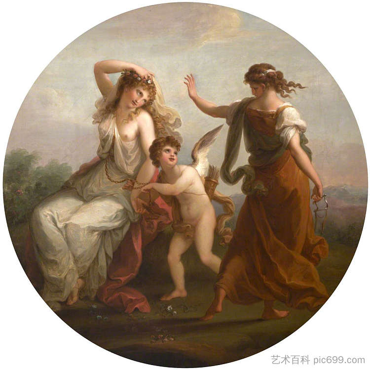 美丽屈服于爱，因谨慎而放弃 Beauty Yielded to Love, Quitted by Prudence，安吉莉卡·考夫曼