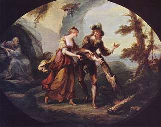 米兰达和费迪南德的场景 Scene with Miranda and Ferdinand (1782)，安吉莉卡·考夫曼
