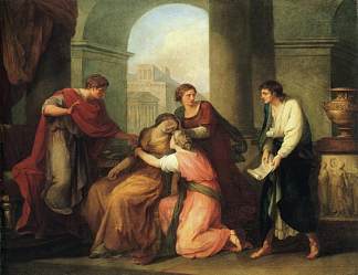 维吉尔向奥古斯都和屋大维亚朗读《埃涅阿斯纪》 Virgil Reading the Aeneid to Augustus and Octavia，安吉莉卡·考夫曼