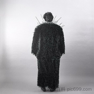 身体物体系列 #17 牙签套装 body object series #17 toothpick suit (1984)，安·汉密尔顿