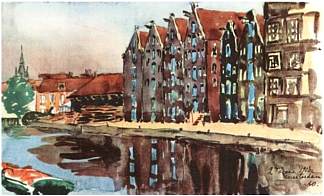 阿姆斯特丹。旧仓库。 Amsterdam. The Old Warehouses. (1913)，安娜·奥斯特鲁维亚