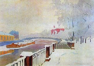 列宁格勒。丰坦卡和霜冻中的夏日花园。 Leningrad. Fontanka and the Summer Garden in frost. (1929; Russian Federation                     )，安娜·奥斯特鲁维亚