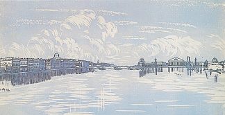 列宁格勒。从三一桥看。 Leningrad. View from Trinity Bridge. (1926; Russian Federation                     )，安娜·奥斯特鲁维亚