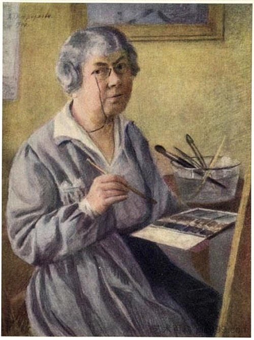 自画像 Self-portrait (1940; Russian Federation  )，安娜·奥斯特鲁维亚