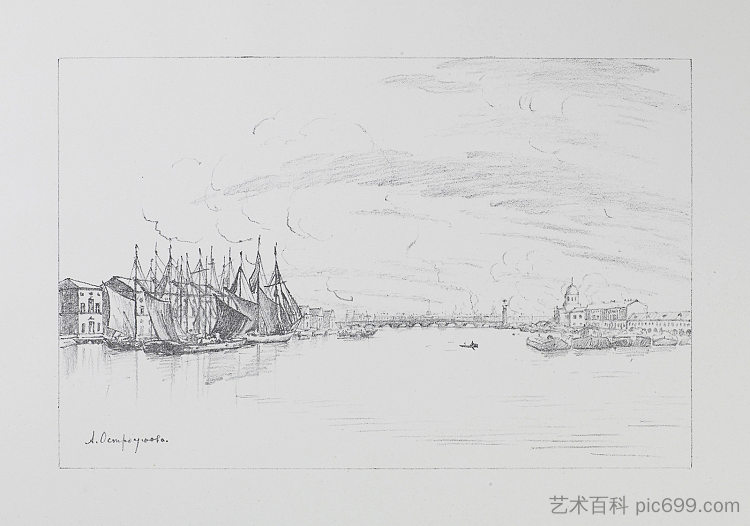 从图奇科夫桥看 View from the Tuchkov Bridge (1922; Russian Federation  )，安娜·奥斯特鲁维亚