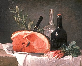静物与火腿 Still Life with a Ham (1767)，安妮瓦尔茨柯斯特