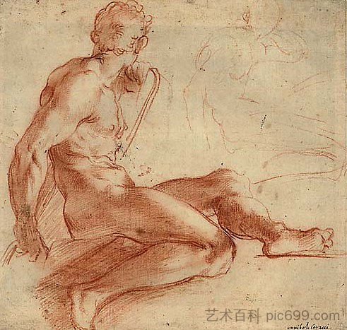 裸体研究 Nude Study，安尼巴尔·卡拉奇