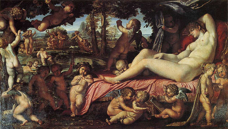 沉睡的维纳斯 Sleeping Venus (c.1602)，安尼巴尔·卡拉奇