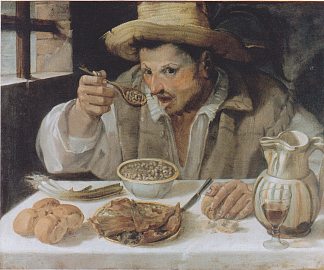 食豆者 The Bean Eater (1580 – 1590)，安尼巴尔·卡拉奇