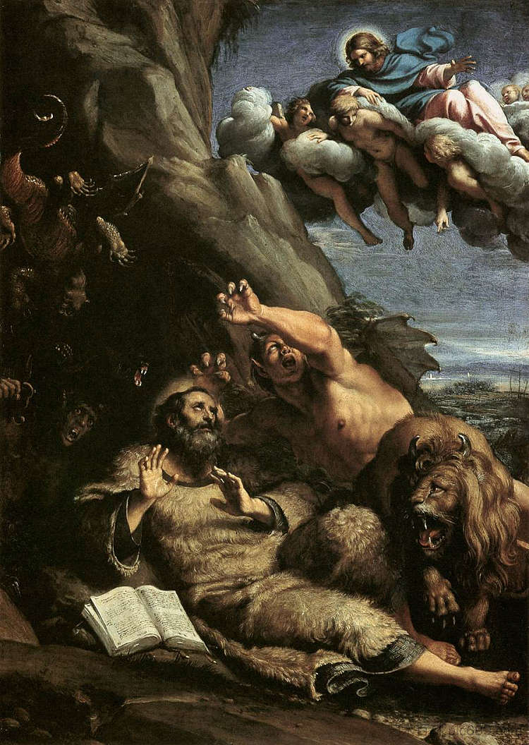 圣安东尼·阿博特的诱惑 The Temptation of St Anthony Abbot (1597)，安尼巴尔·卡拉奇