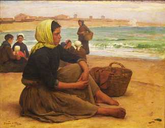 马尾藻收获 A Apanha do sargaço (1884)，安东尼奥·卡瓦略·德席尔瓦波尔图