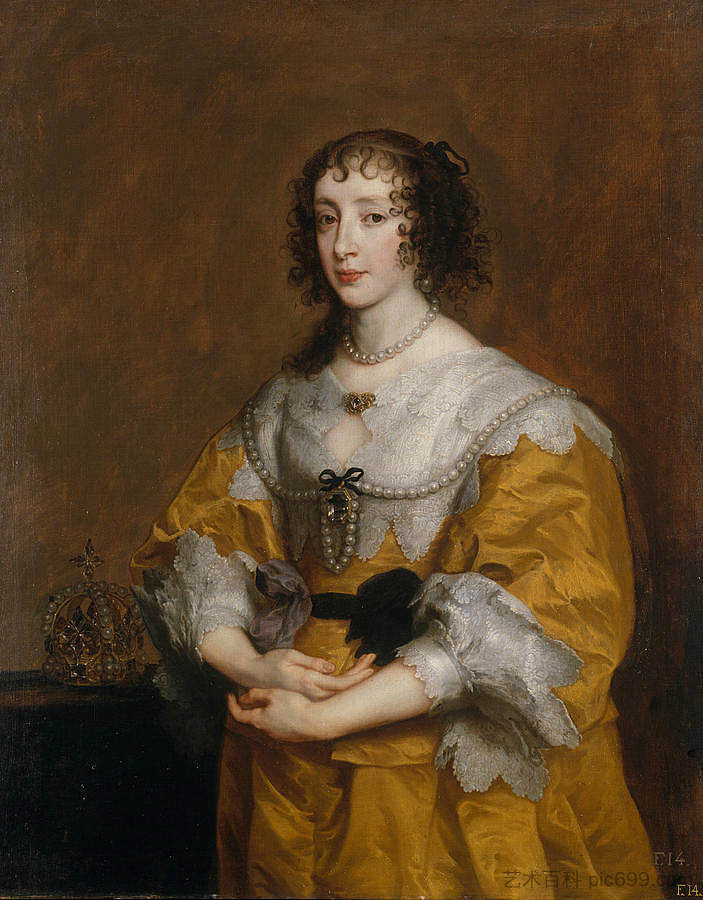 亨丽埃塔·玛丽亚王后 Queen Henrietta Maria (1635)，安东尼·凡·戴克